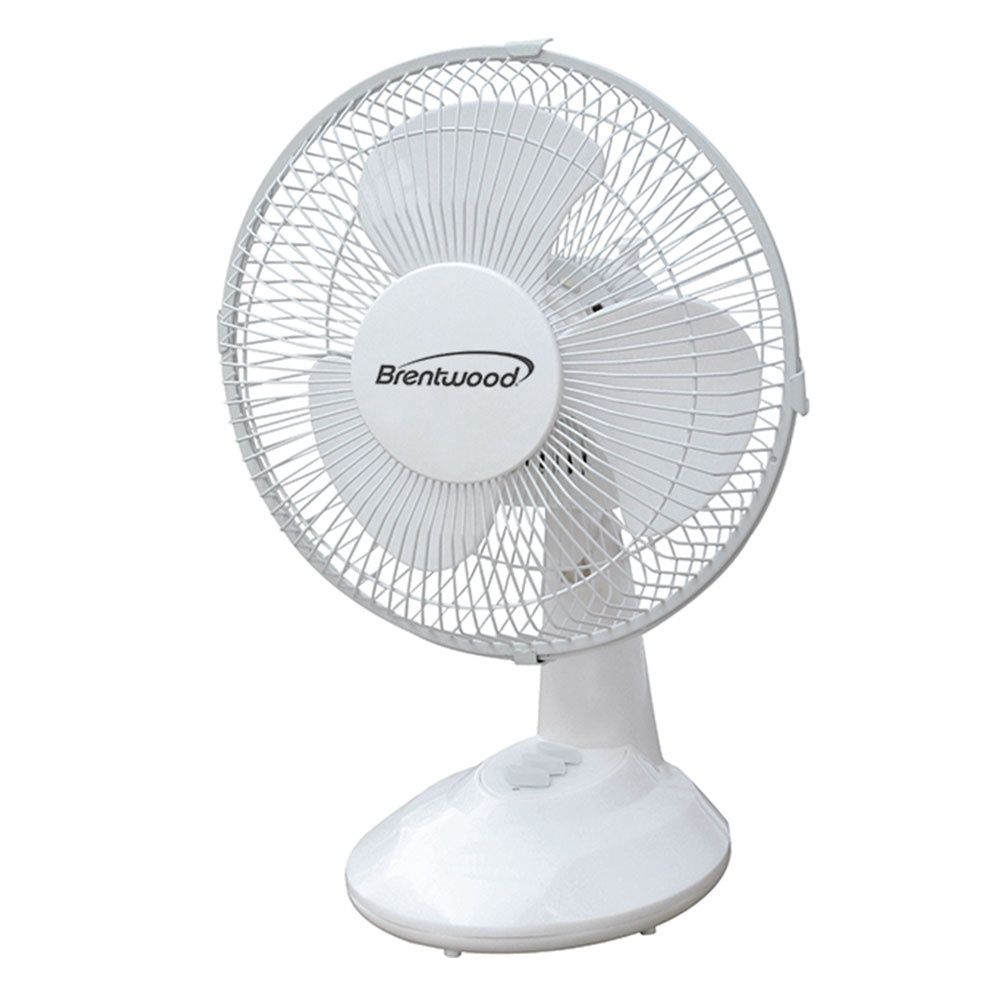 BRENTWOOD 9'' Oscilliating Desk Fan