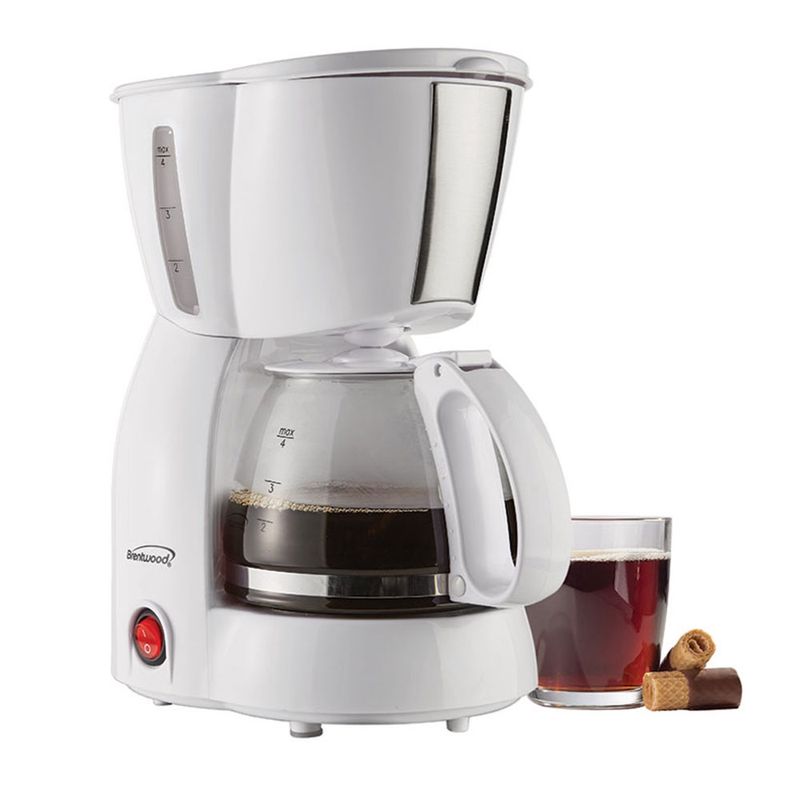 BRENTWOOD 4 Cup Coffee Maker in White
