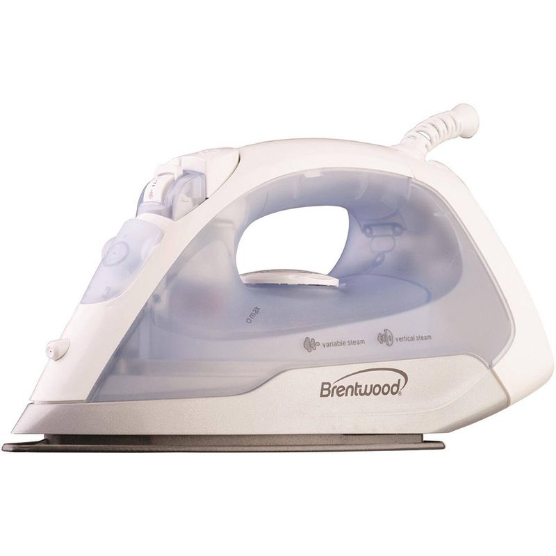 BRENTWOOD Non Stick Steam Iron in White