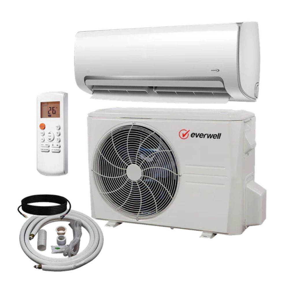 EVERWELL 12000BTU Mini Split Inverter 220V/16 SEER With Cooling Only R-32