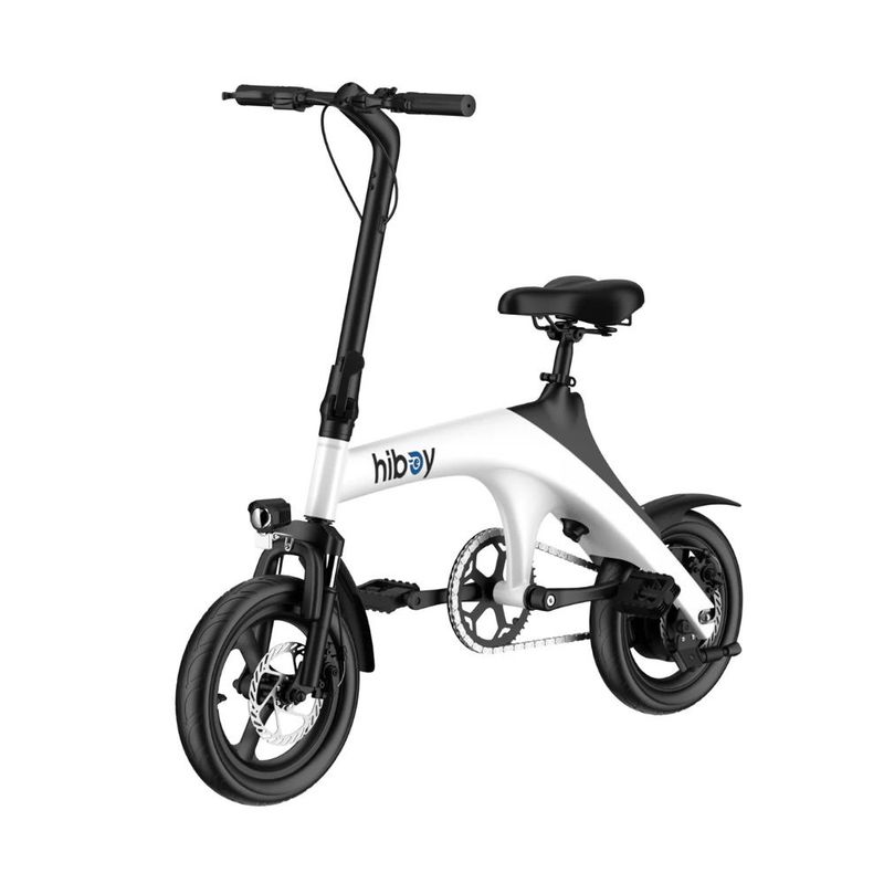 HIBOY C1 Folding Electric Bike White / Warranty covers parts only. Tires are not covered under warranty.