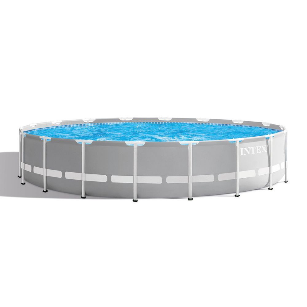 INTEX 18FT x 48IN Outdoor Above Ground Swimming Pool Set with Cover