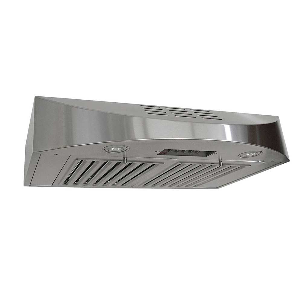KOBE Brillia 30" Stainless Steel 400 CFM Ductless Recirculating Under Cabinet Range Hood CHX3830SQBD-3