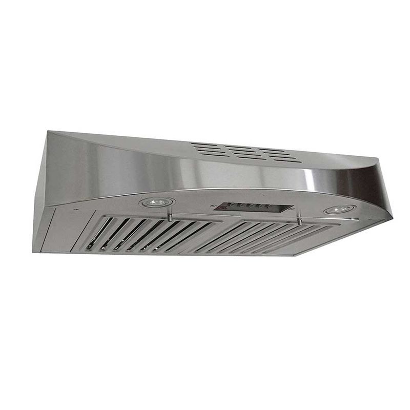 KOBE Brillia 30" Stainless Steel 400 CFM Ductless Recirculating Under Cabinet Range Hood CHX3830SQBD-3