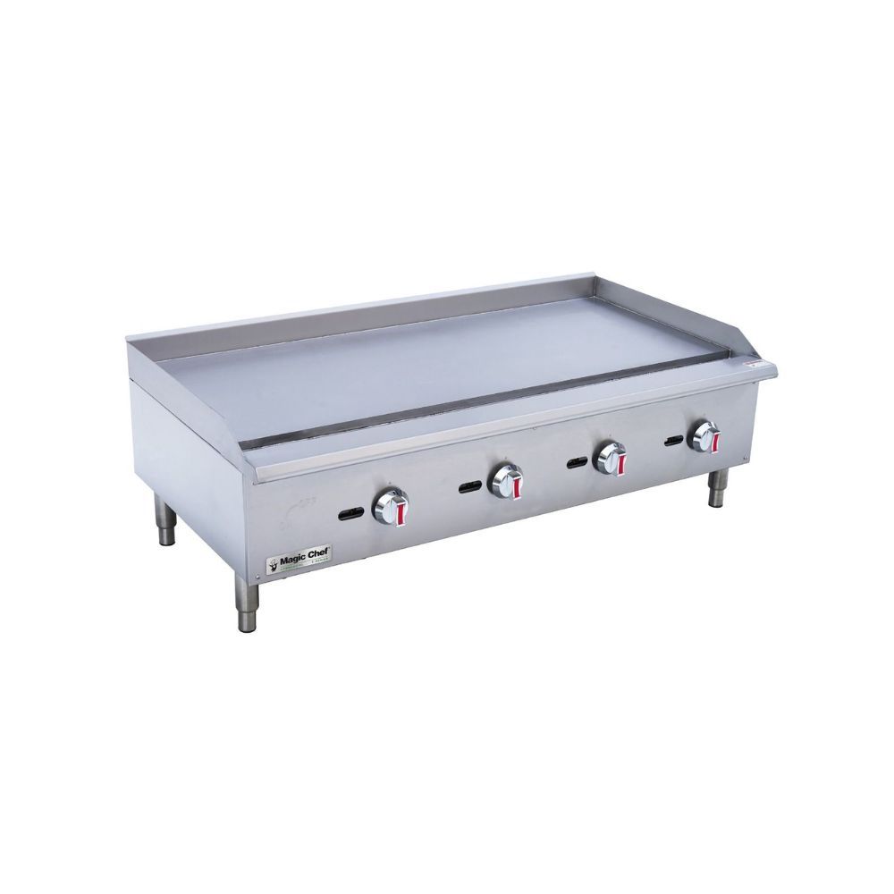 Magic Chef 48" Commercial Thermostatic Countertop Gas Griddle in Stainless Steel