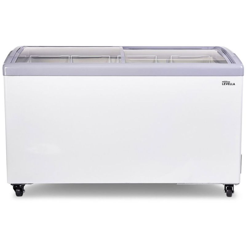 PREMIUM LEVELLA 10.9 ft³ Curved Glass Door Freezer Display