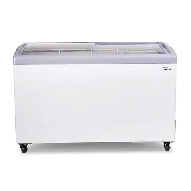 PREMIUM LEVELLA 9.5 ft³ Curved Glass Door Freezer Display