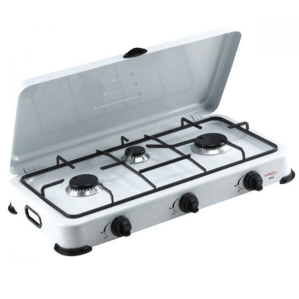 PREMIUM LEVELLA Propane Gas Portable Stove 3 Burner White Export Only/NO WARRANTY