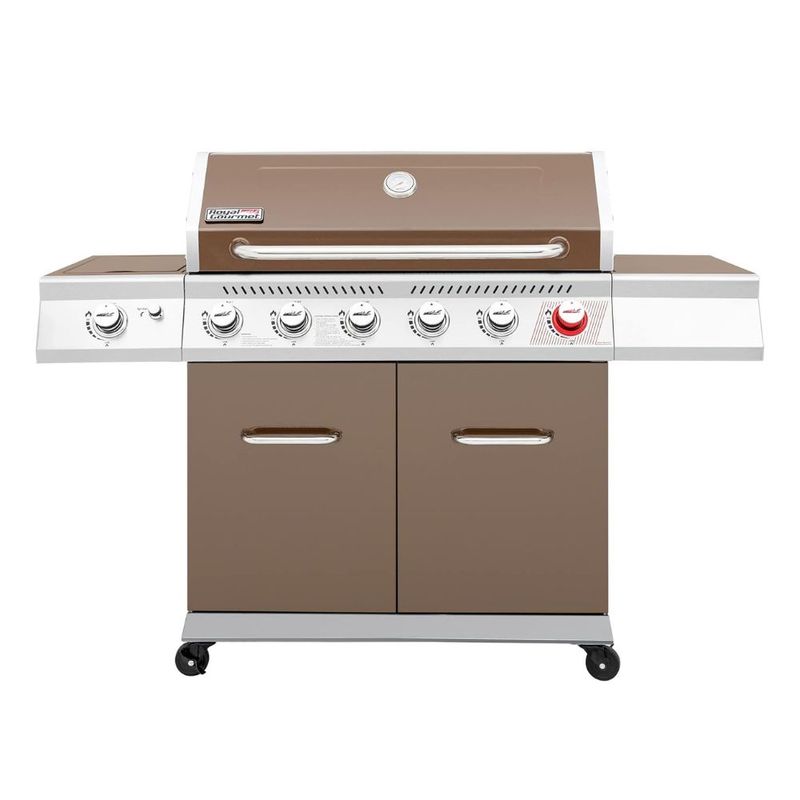 ROYAL GOURMET 6-Burner Propane Gas Grill with Sear Burner and Side Burner