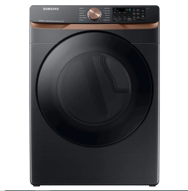SAMSUNG 7.5 CuFt Stackable Smart Electric Dryer in Black