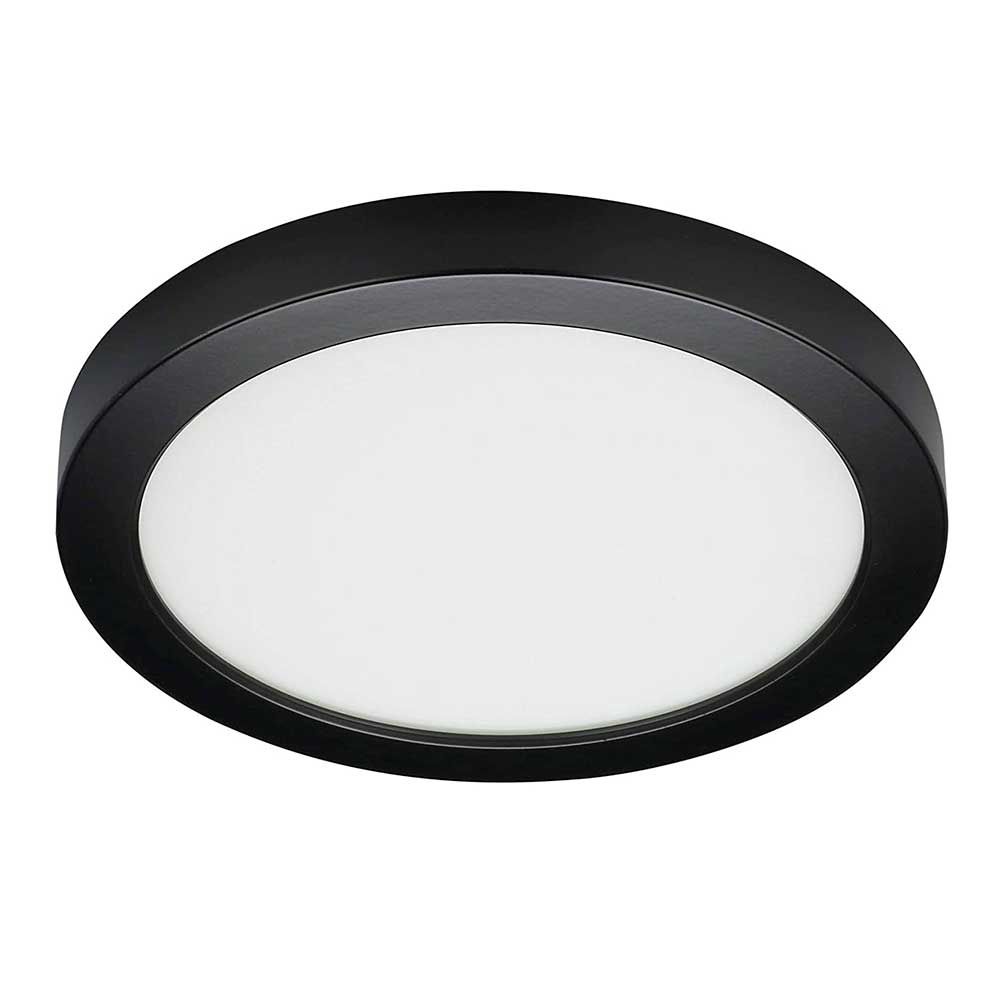 Satco Transitional LED Flush Mount in Black Finish, 9.00 inches S21530