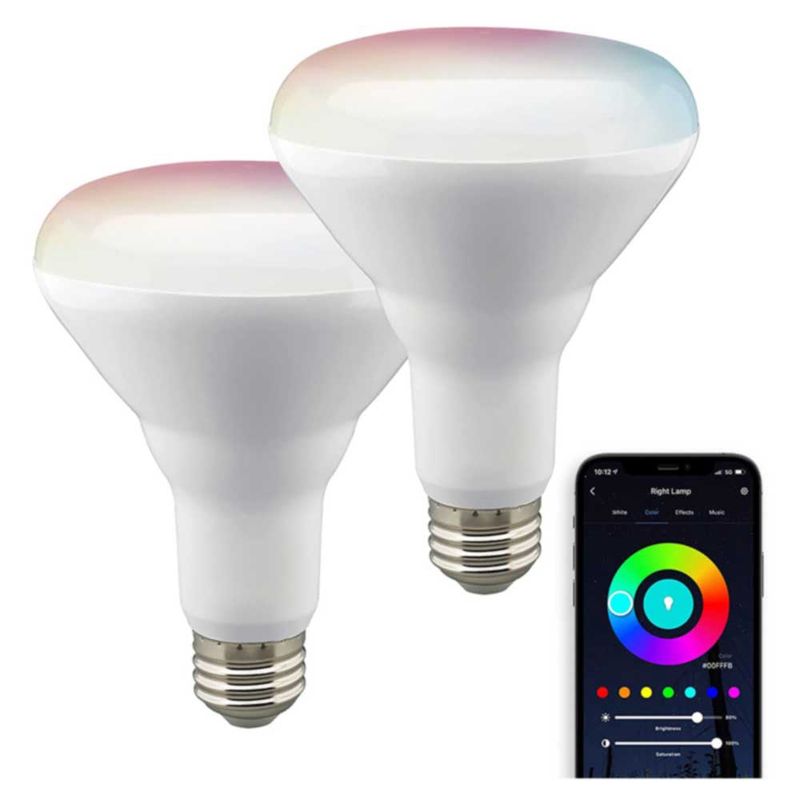 SATCO WiFi Smart LED Light Bulb 800 Lumens 2-Pack