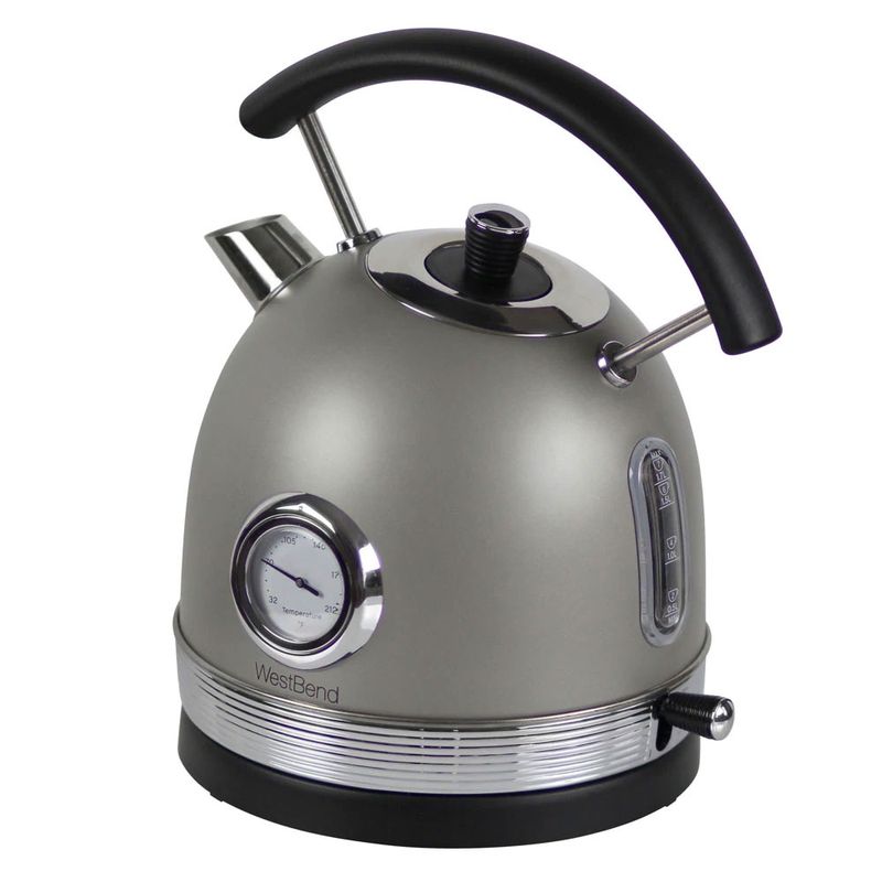 WEST BEND 1.7L Retro Style Electric Kettle in Stainless Steel