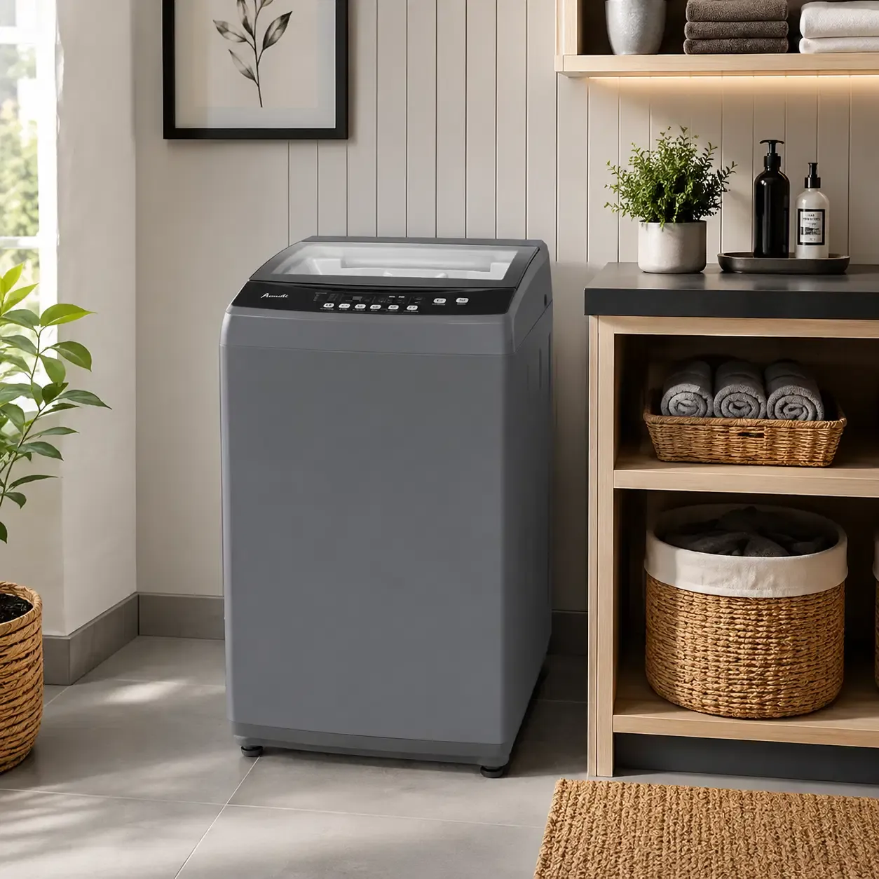 Avanti Portable Top Load Washing Machine, 2.0 Cu. Ft. Capacity, 6 Wash Cycles, Platinum (STW20D2P)