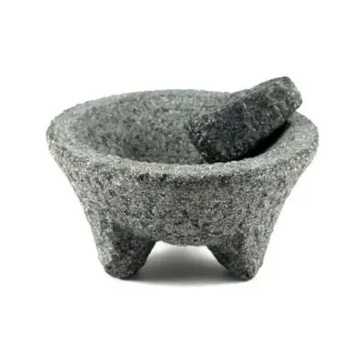 BENE CASA Gray Granite Mortar and Pestle