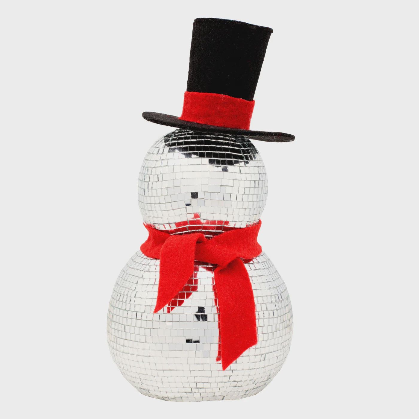 NATIONAL TREE 12" Disco Snowman with Red Scarf