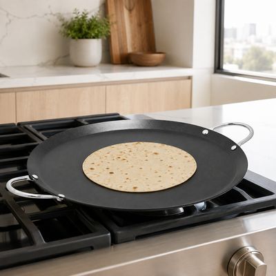 BENE CASA 9-Inch Round Steel Comal Pan  BC-58672