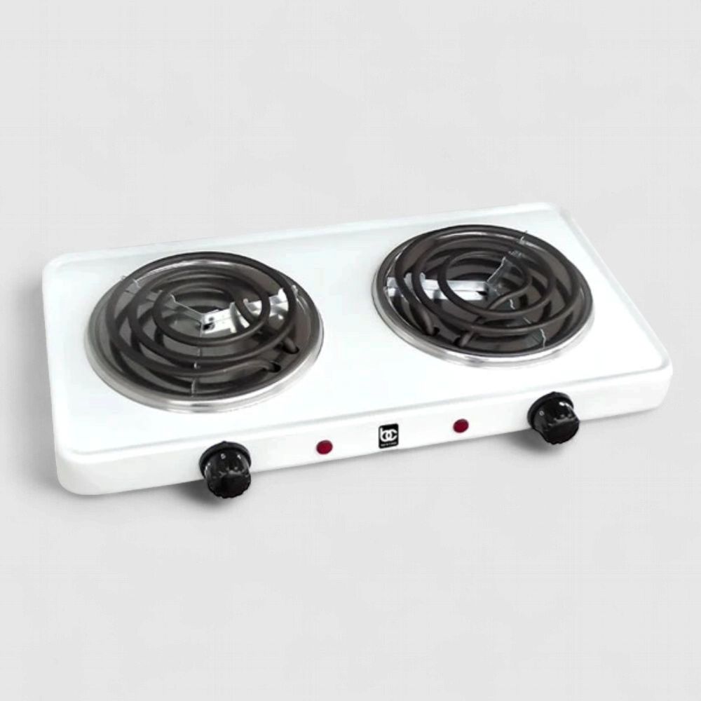 BENE CASA Double Electric Burner in White