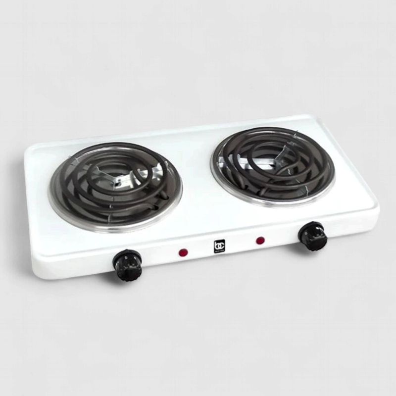 BENE CASA Double Electric Burner in White