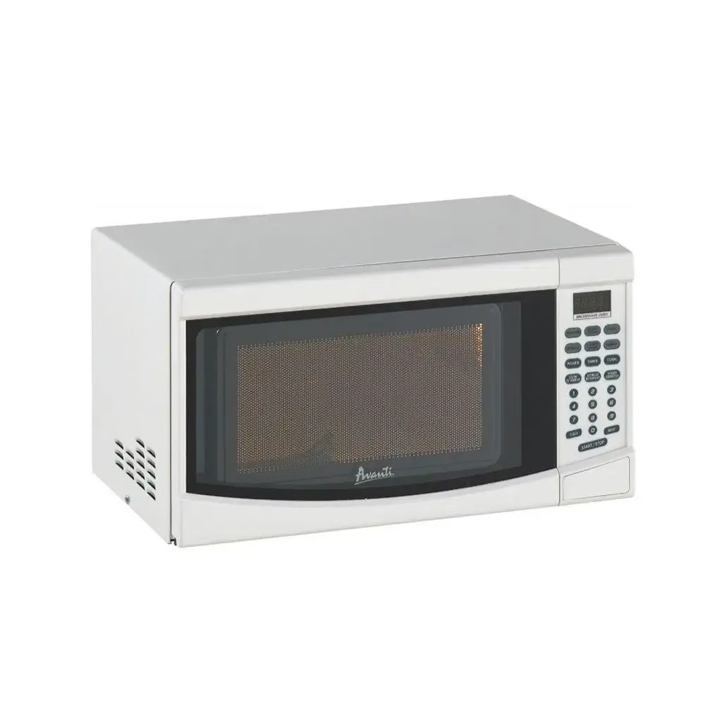 AVANTI 0.7 Cu. Ft. Countertop Microwave Oven, 700W Cooking Power, Electronic Touch Controls, 10 Power Levels, 6 One-Touch Cooking Presets, Speed Defrost, Glass Turntable, Child Safety Lock, White  MT7