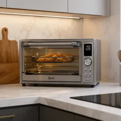 Avanti 8-in-1 Digital Air Fryer and Convection Oven, 0.8 Cu. Ft. Countertop Toaster Oven with 90-Minute Timer, Stainless Steel (POA8K3S)