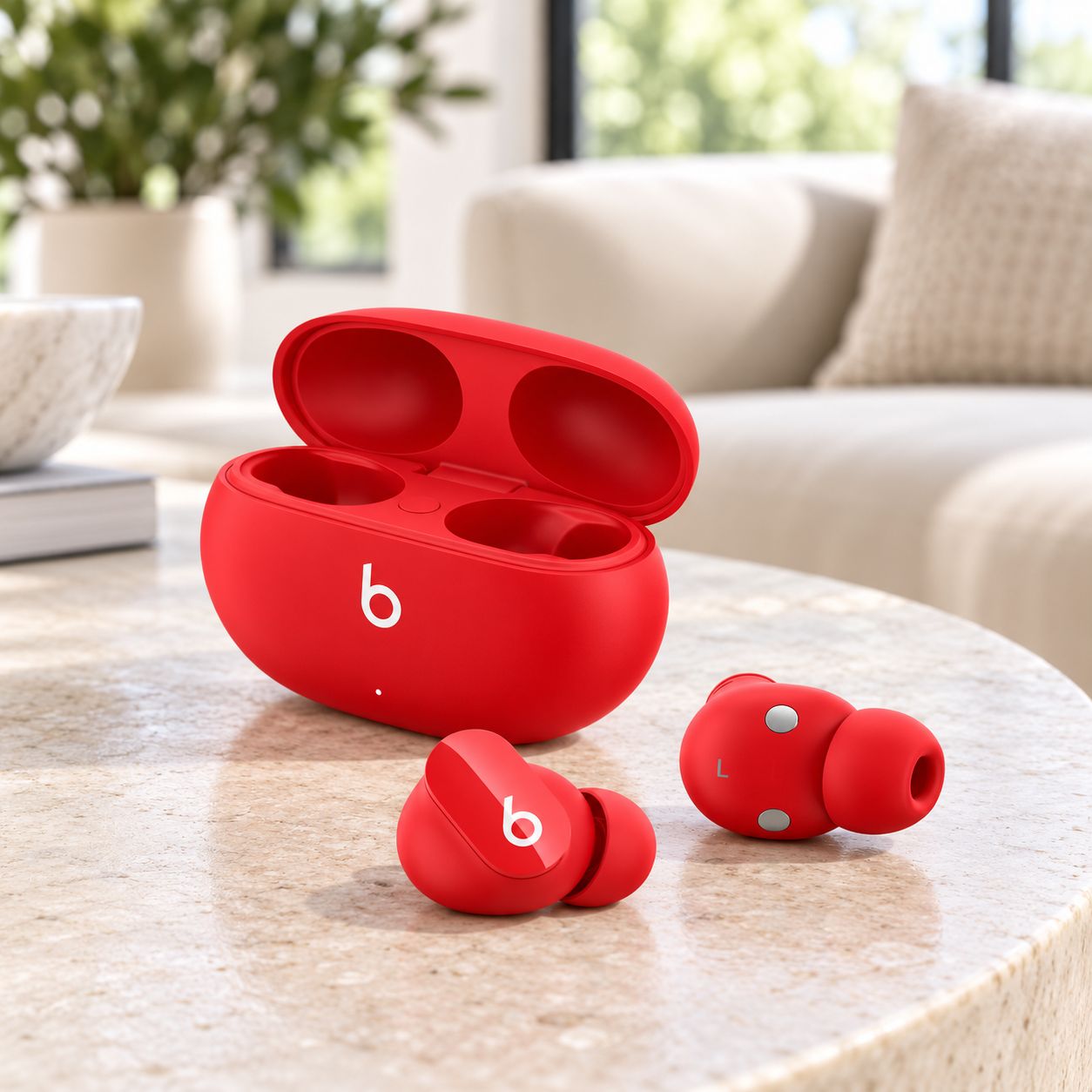 BEATS Studio Buds True Wireless Noise Cancelling Earbuds with USB-C Charging Case, Beats Red MJ503LL/A