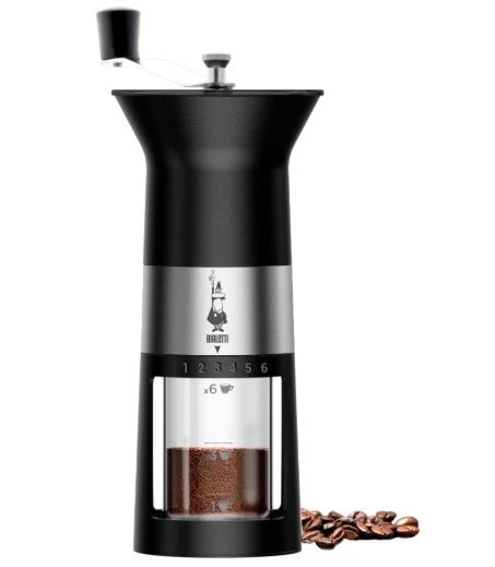 BIALETTI Manual Coffee Grinder in Matte Black