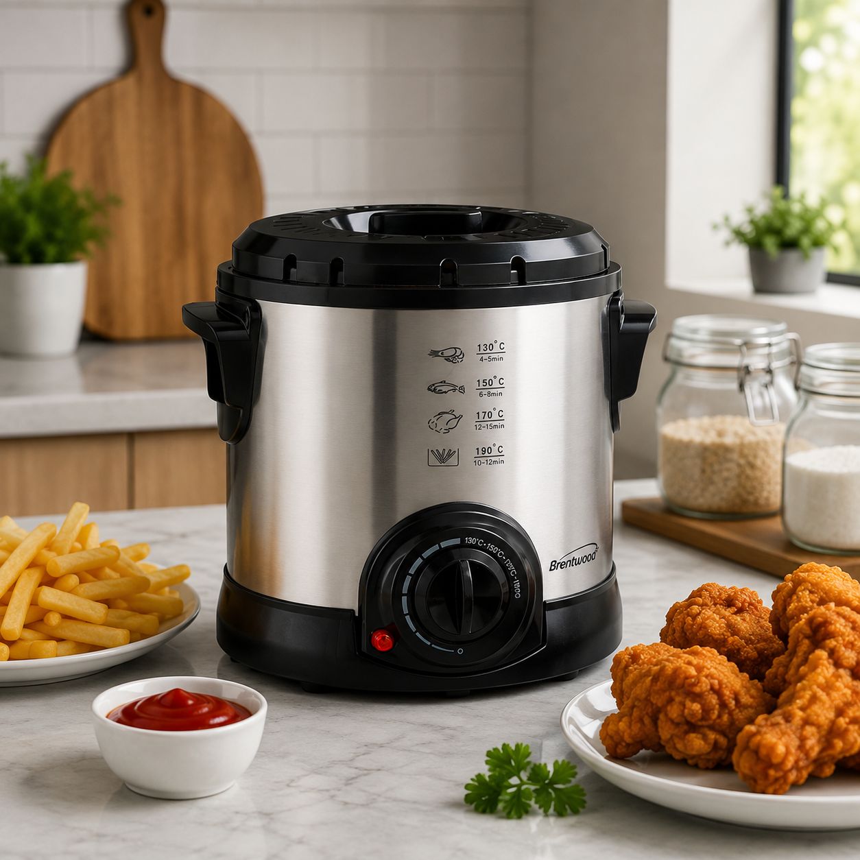 BRENTWOOD 1 Liter Deep fryer 1000w