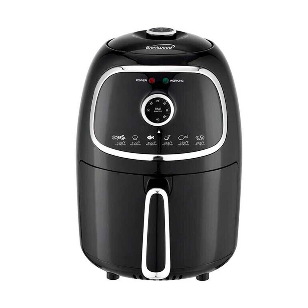 Brentwood Compact Electric Air Fryer – Crispy, Less-Oil Cooking, 2 Qt., 1,200W, Black &amp; Copper (AF-202BKC), Color: Black