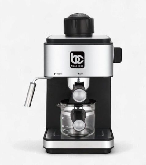 BENE CASA  4-Cup Espresso Maker in Black