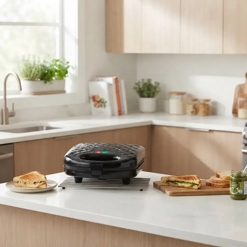 Brentwood Couture Purse Dual Waffle Maker - 1,080W Non-Stick Dual Electric Waffle Maker with Cool-Touch Handles, Black (TS-239BK)