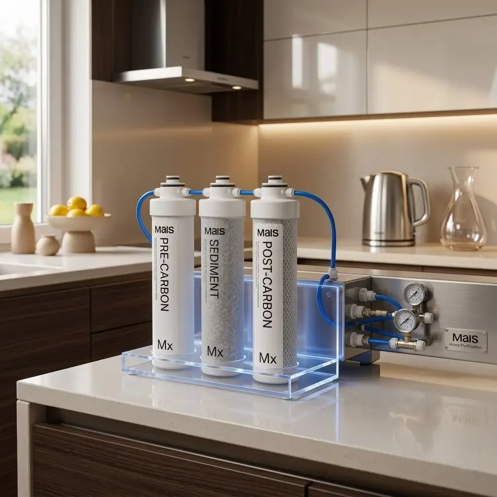 Brio 3-Stage Replacement Filter Kit for Bottleless Water Coolers - NSF Certified, Sediment &amp; Carbon Filtration (MIB300PKF)