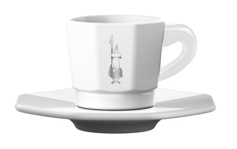 Bialetti Espresso Cups &amp; Saucers (Set of 4) in White