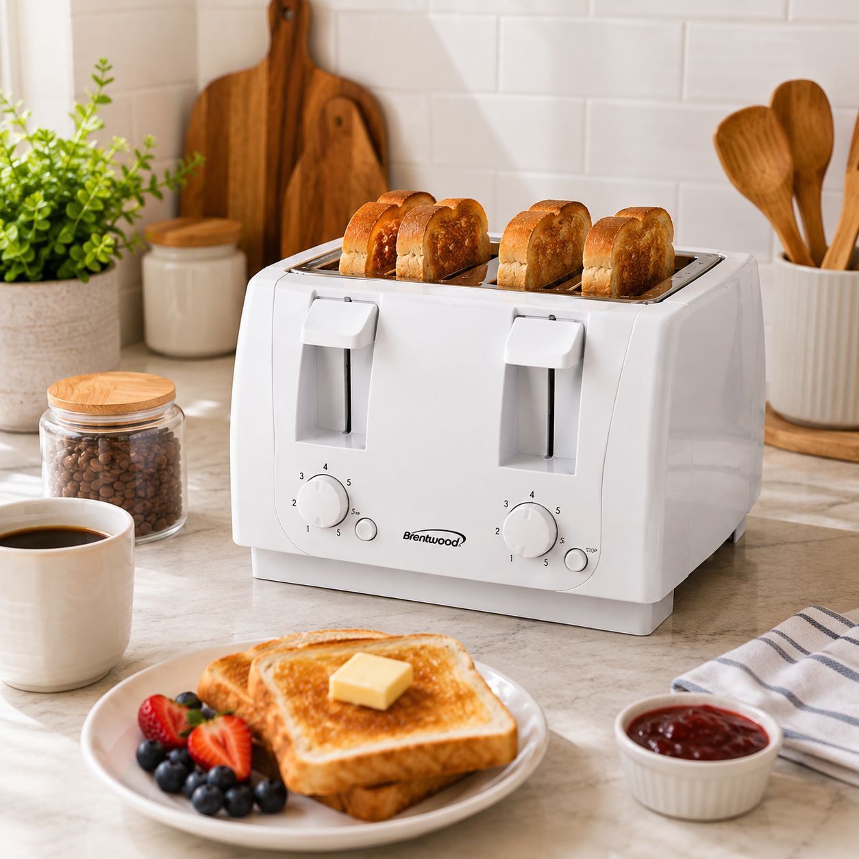 BRENTWOOD Cool Touch 4 Slice Toaster