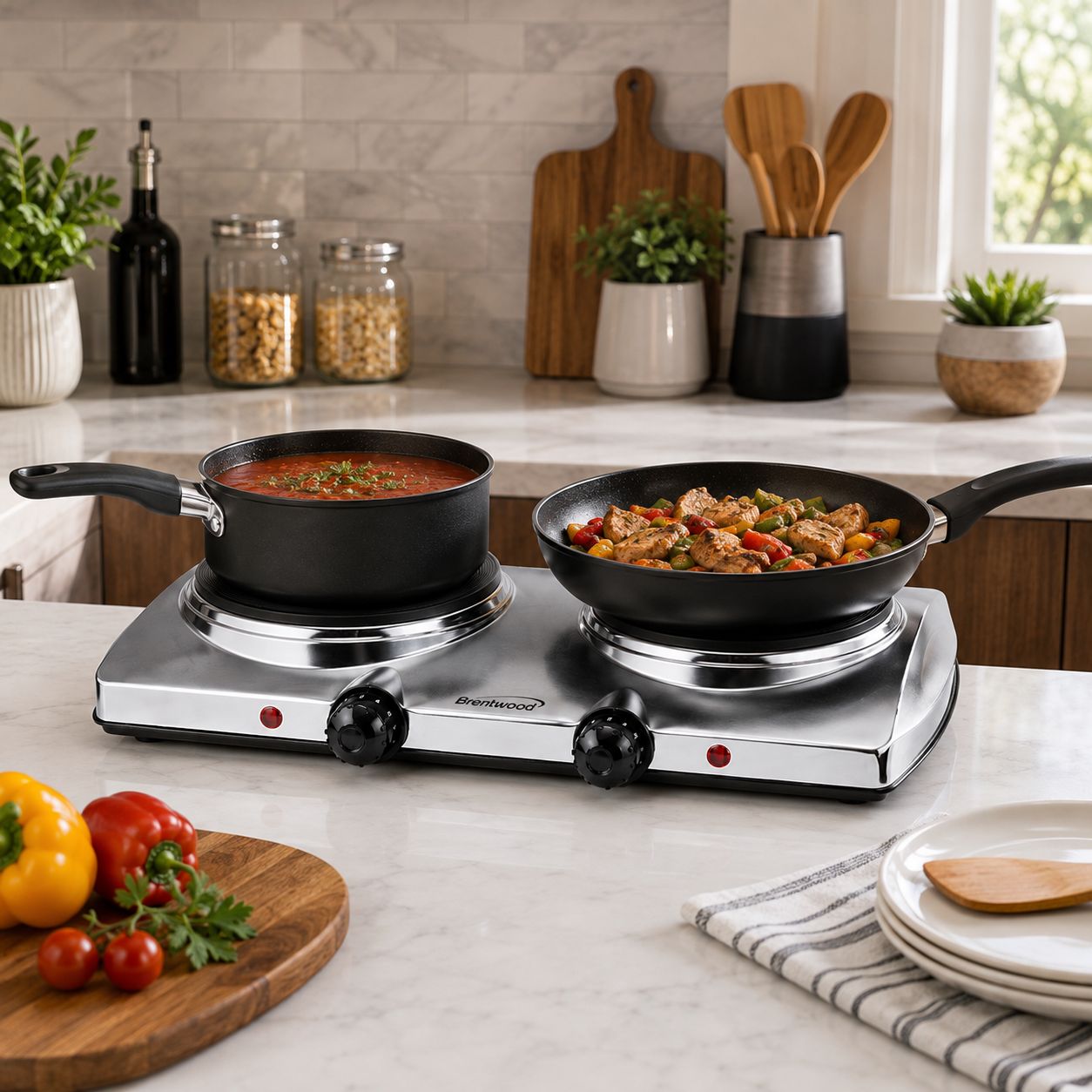 BRENTWOOD Double Electric Stove 440w
