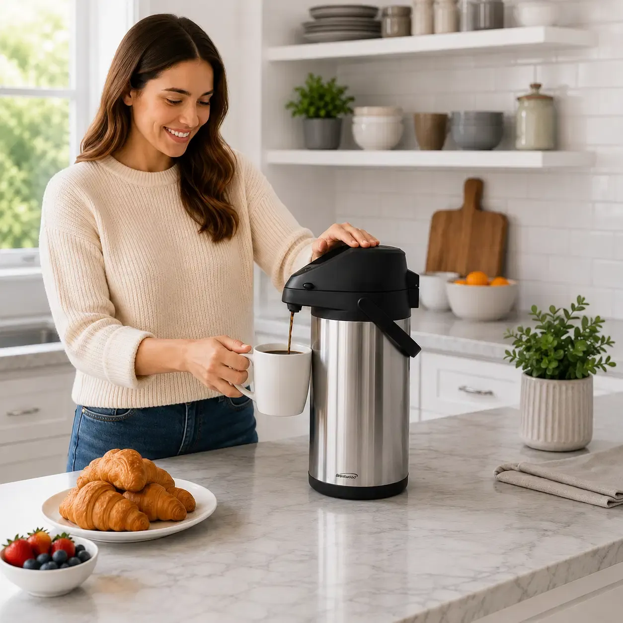 BRENTWOOD 3.5L Airpot Hot & Cold Drink Thermo Dispenser