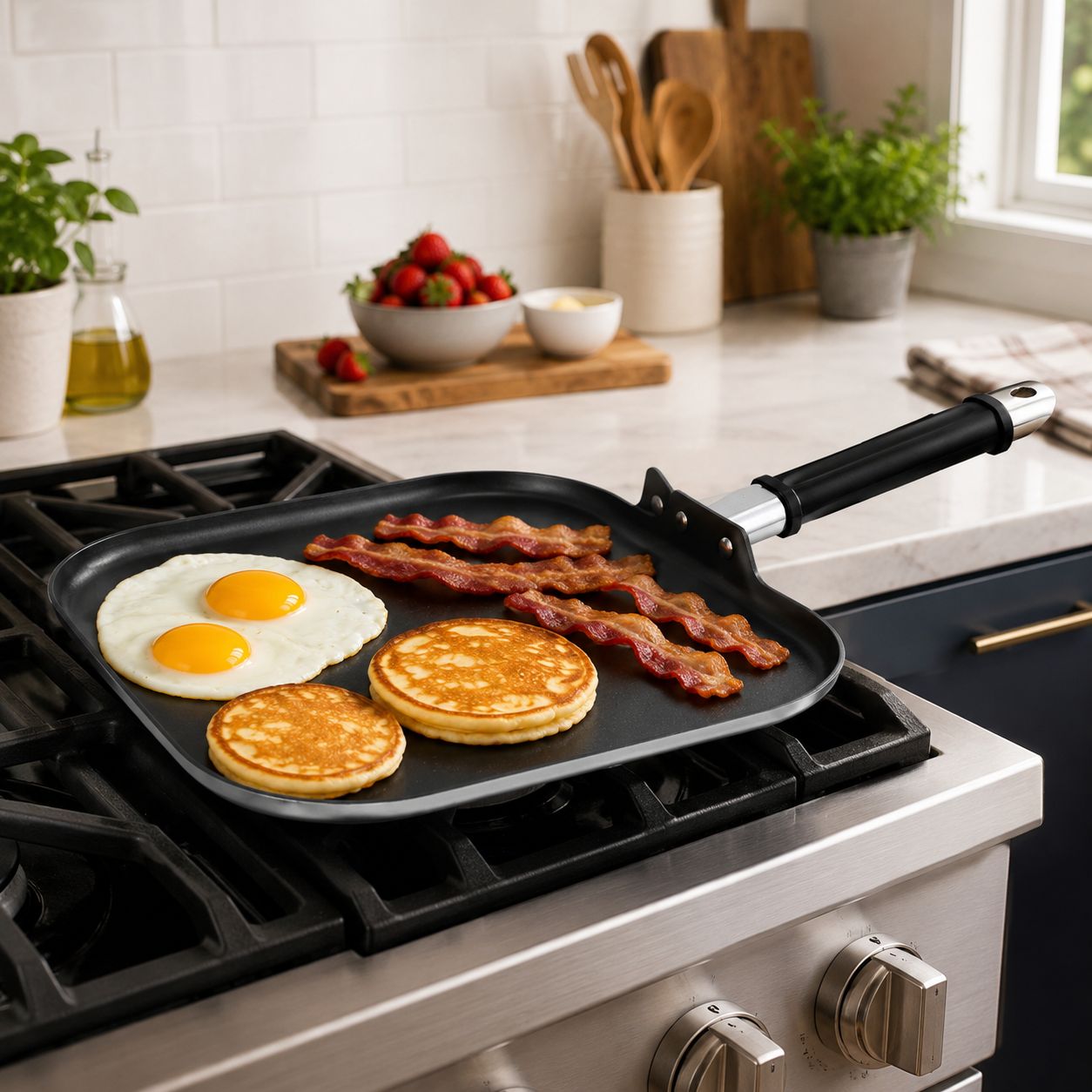 BRENTWOOD 11" Nonstick Aluminum Square Griddle Pan