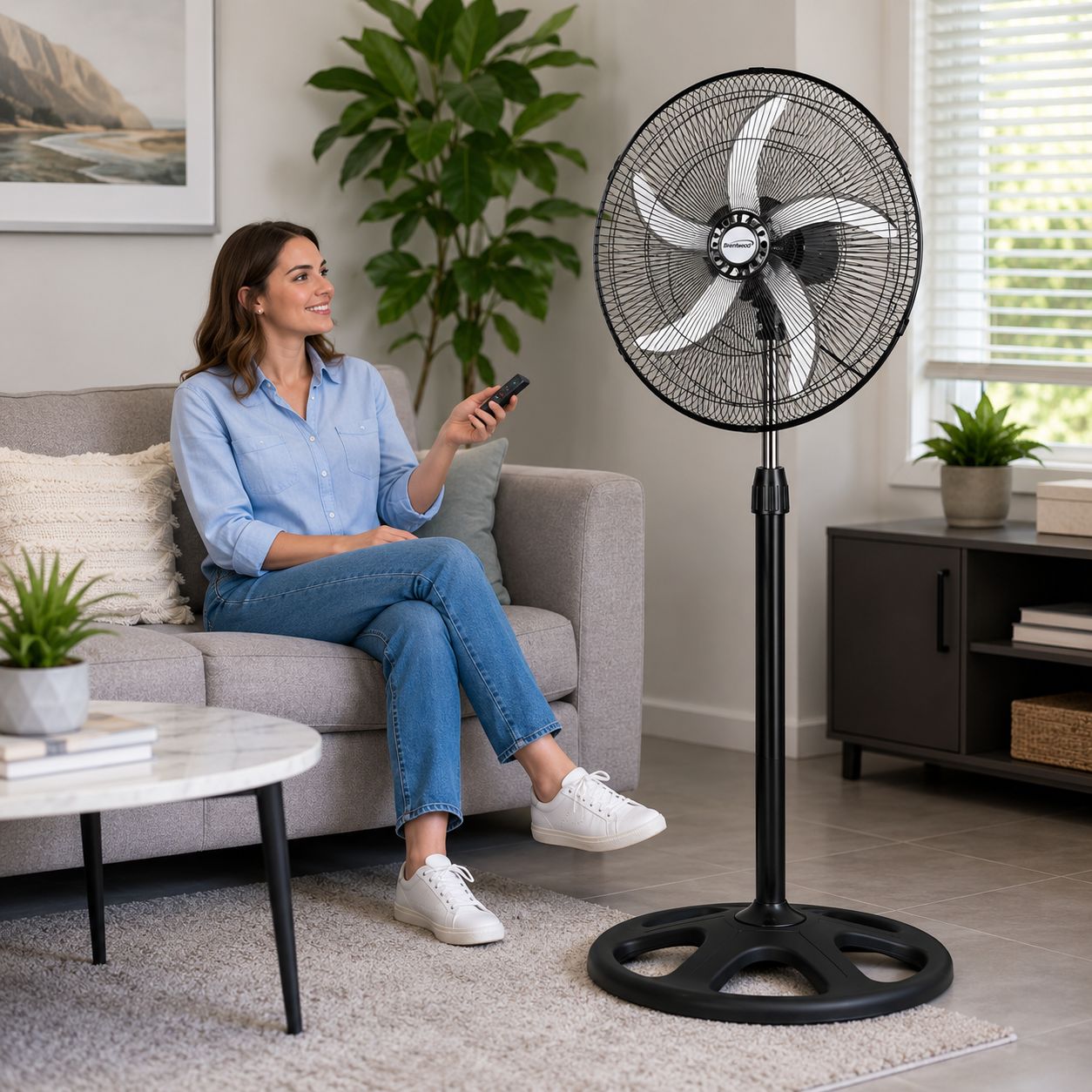 mean machine age 別注BRENTWOOD F/Z BRENTWOOD 18'' Industrial 3 Way stand Fan