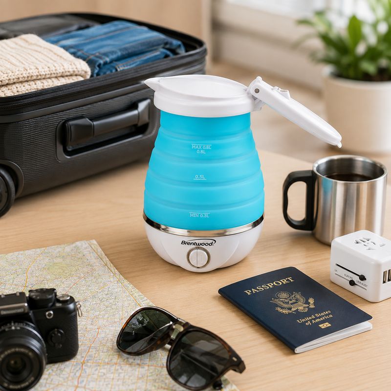 BRENTWOOD 28OZ Travel Collapsible Kettle