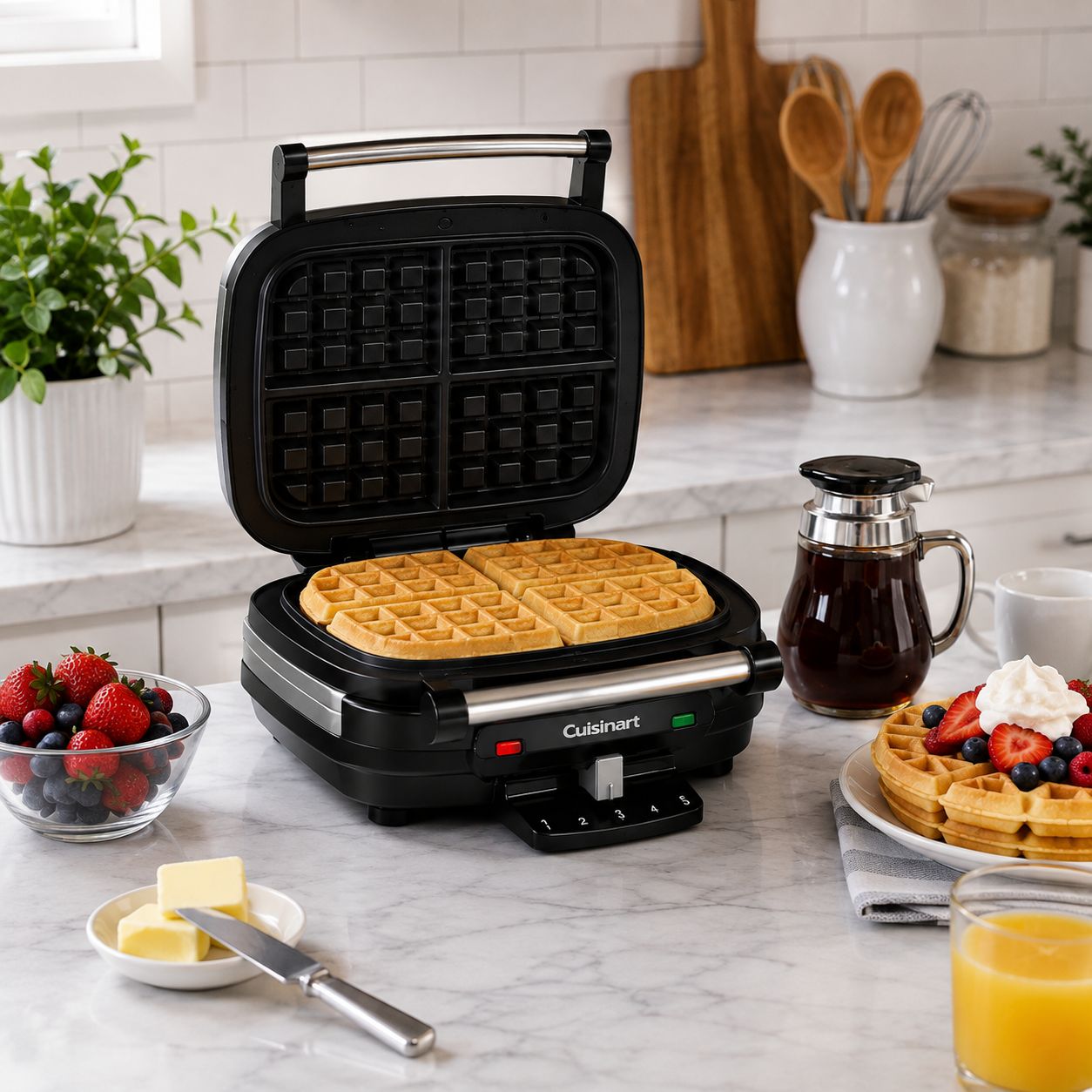 Cuisinart 4 Slice Belgian Waffle Maker WAF-150P1