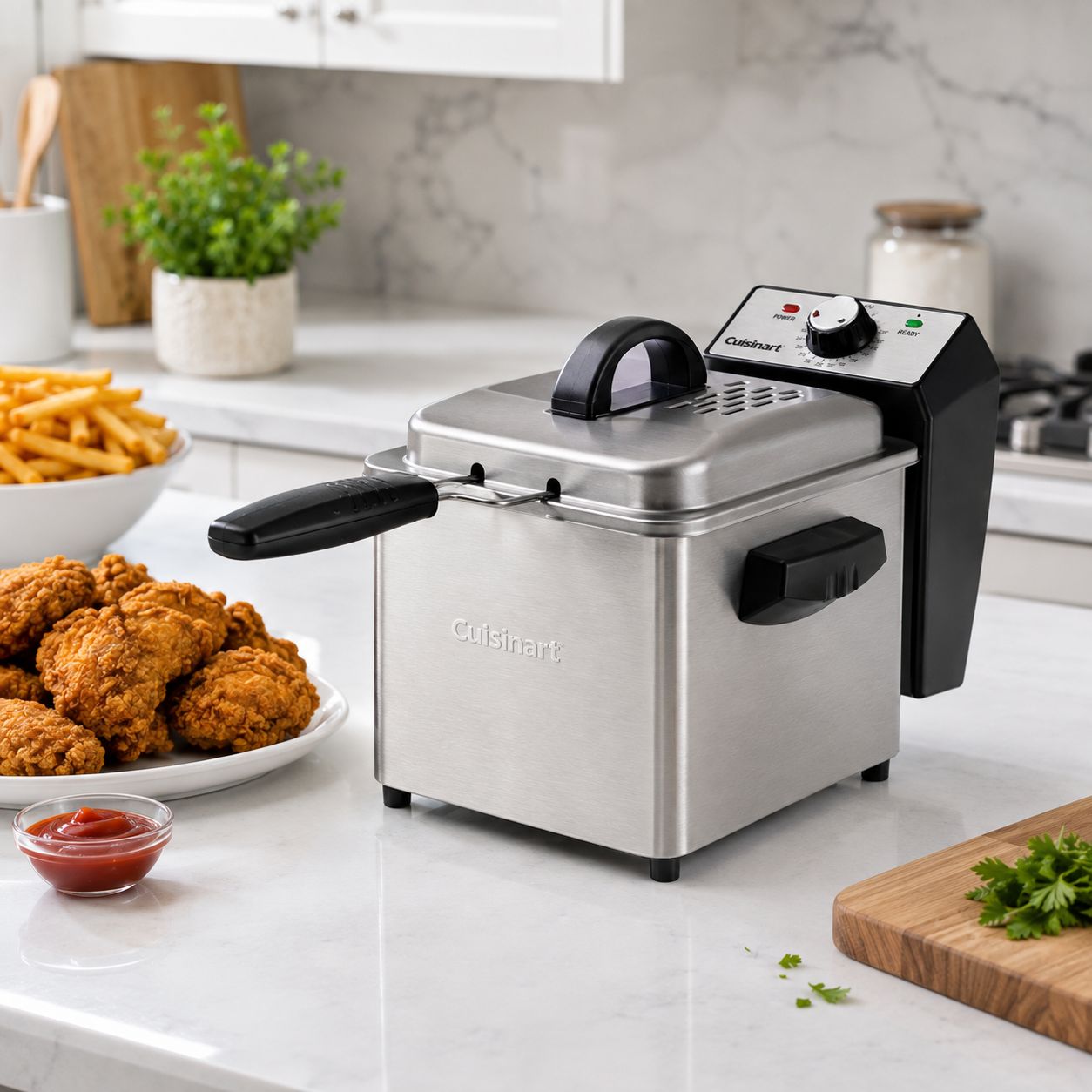 Cuisinart CDF-130P1 Deep Fryer, 2 Quart, Stainless Steel