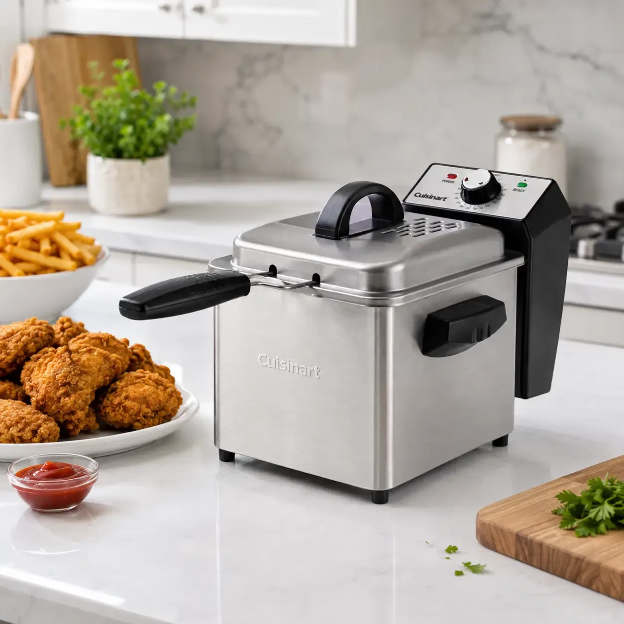 Cuisinart CDF-130P1 Deep Fryer, 2 Quart, Stainless Steel