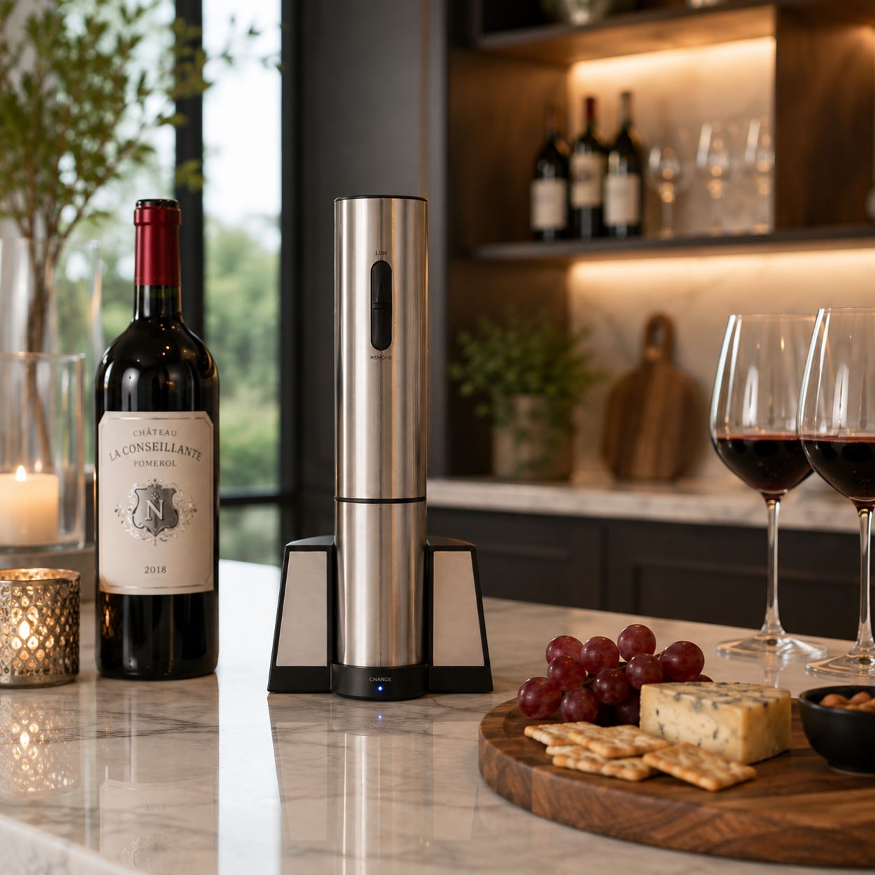 Cuisinart Electric Wine Opener, Black Stainless CWO-25