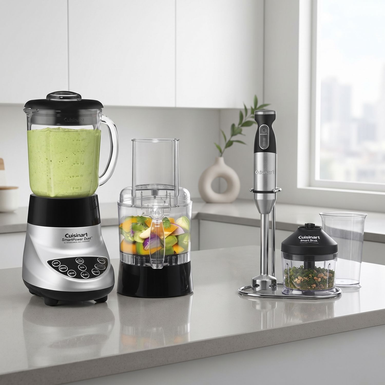 Cuisinart SmartPower Duet 48 oz. 7-Speed Die-Cast 48 oz. Blender with 3-Cup Food BFP-703BCP1