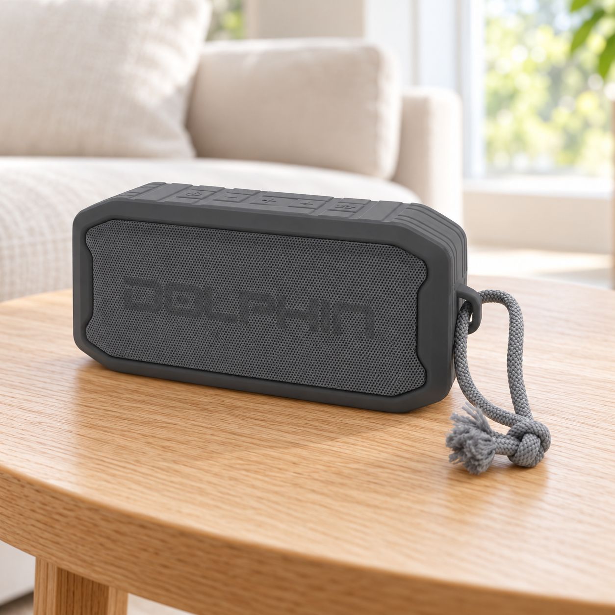 DOLPHIN Diver Mini Portable Bluetooth Speaker – USB and TF Playback, FM Radio, AUX Input, WaveSync Pairing, IPX7 Water Resistance (DR-20)