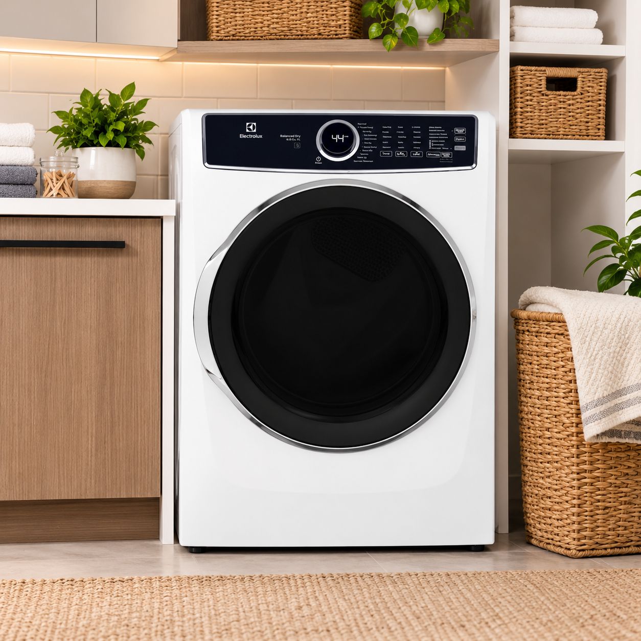 ELECTROLUX FRONT LOAD PERFECT STEAM™ ELECTRIC DRYER WITH INSTANT REFRESH – 8.0 CU. FT. – WHITE – MODEL ELFE7437AW
