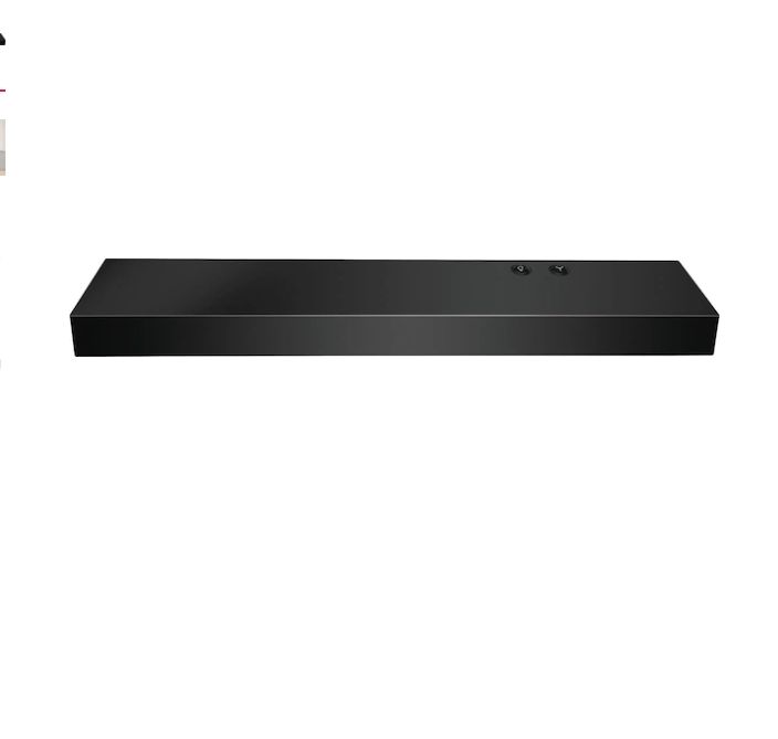 Frigidaire 30" Under-Cabinet Convertible Range Hood, 220 CFM, 2-Speed Fan, Ducted or Ductless, Stainless Steel (FHWC3025MS), Color: BLACK