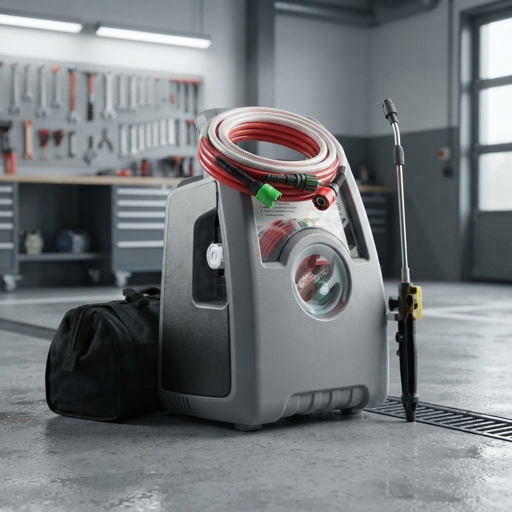 Everwell Portable High Pressure Cleaner for A/C &amp; Refrigeration, Up to 145 PSI, 4 L/min Flow, Self-Priming, 80W, 110V/1Ph/50-60Hz (EPC-4M2)