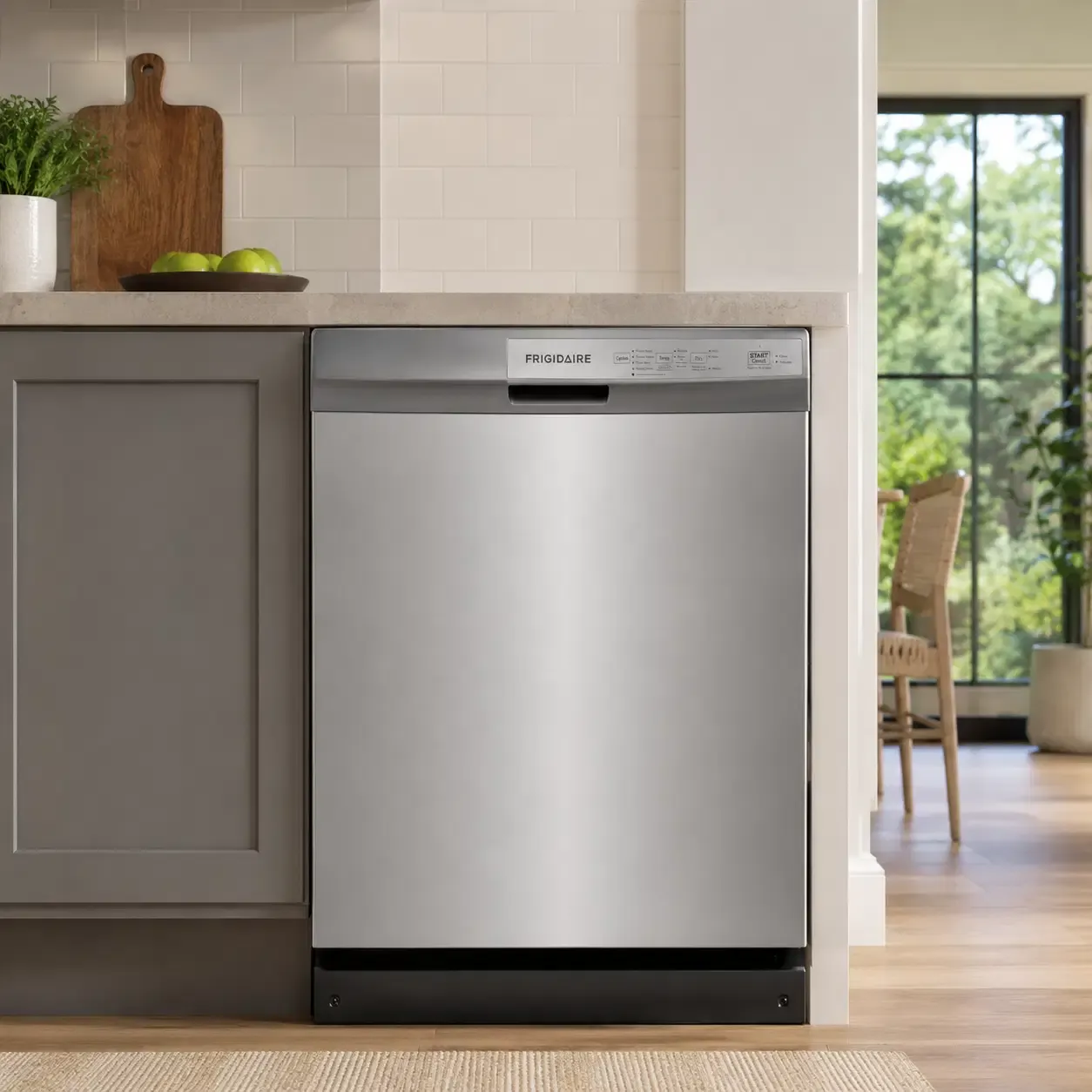 Frigidaire 24-Inch Front Control Dishwasher with MaxDry Technology, 3 Spray Arms, DishSense Sensor, 14 Place Settings, 54 dBA, Energy Star, Stainless Steel (FDPC4314AS)