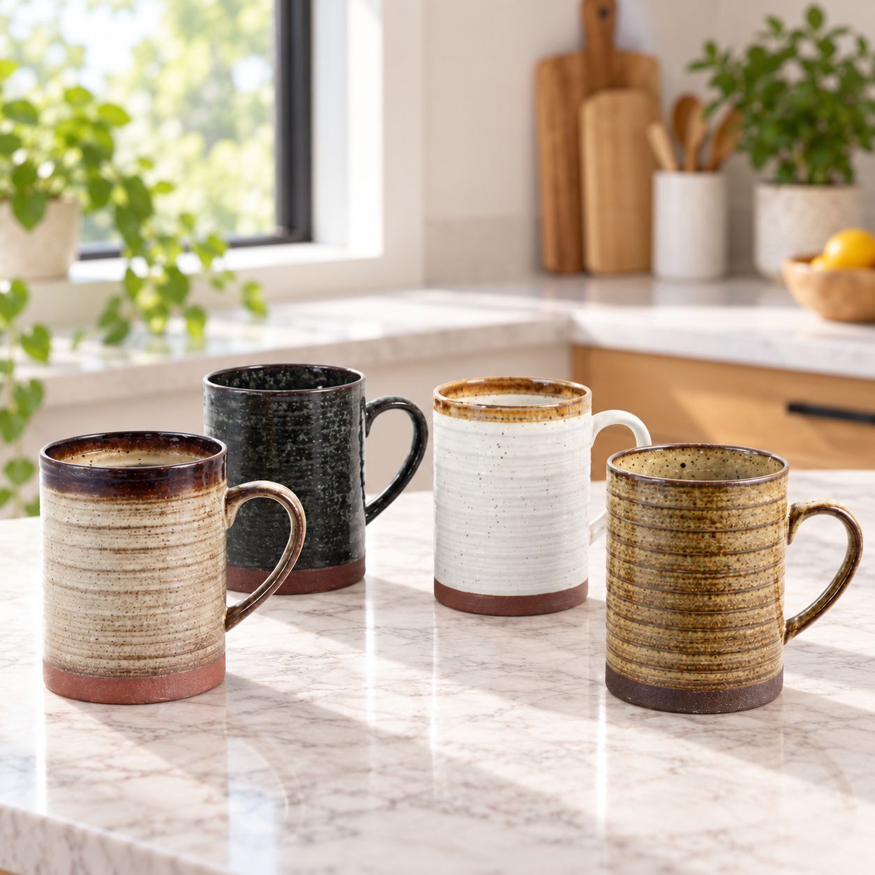 Gibson Home 18.5oz Earthenware Terra Bella Assorted Mugs 113225.01
